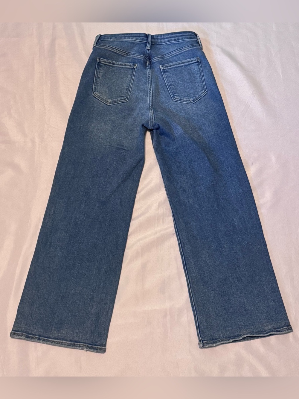 JUST BLACK DENIM Patch Pockets High Rise Cargo Pocket Wide Leg Size 28 EUC - Picture 3 of 4